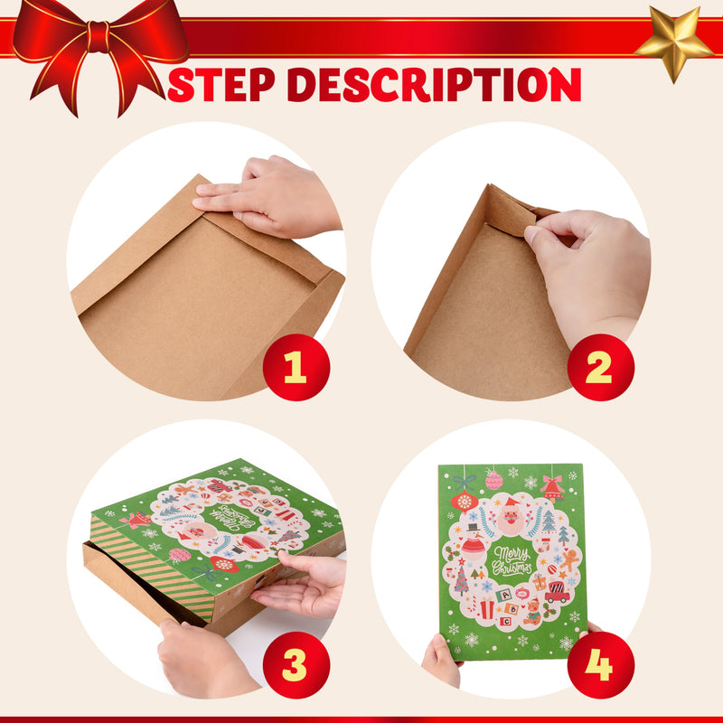 12PCS Christmas Shirt Gift Boxes with Lids for Presents