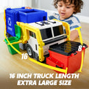 Large Friction Powered Garbage Truck Toy Set