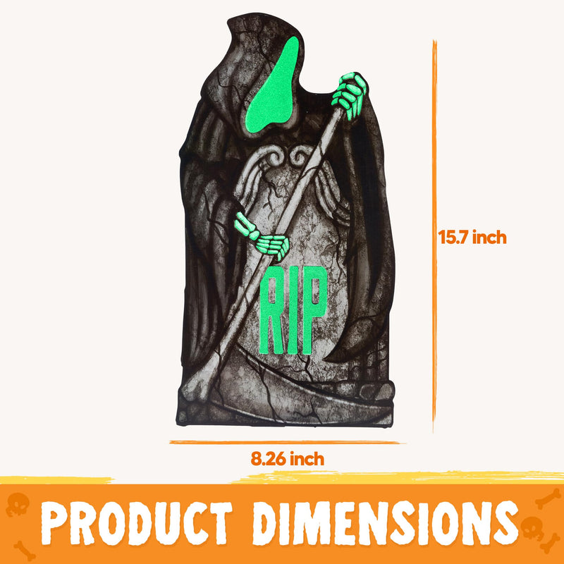 Halloween Decorations Outdoor Graveyard Tombstones Fluorescent