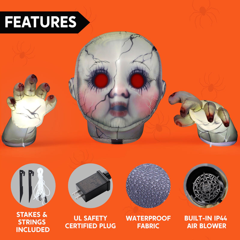 10.3FT Halloween Zombie Baby Inflatable Decoration