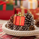 Christmas Small Gift Box Glass Ornament