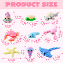 28PCS Valentines Day Gift Cards with 3D Printed Ocean Animals for Kids