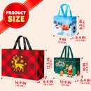 20 PCS Christmas Reusable Gift Bags Assorted Sizes with Handle