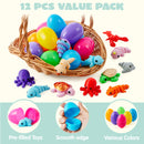 12Pcs Prefilled Easter Eggs with Mini Sea Animals