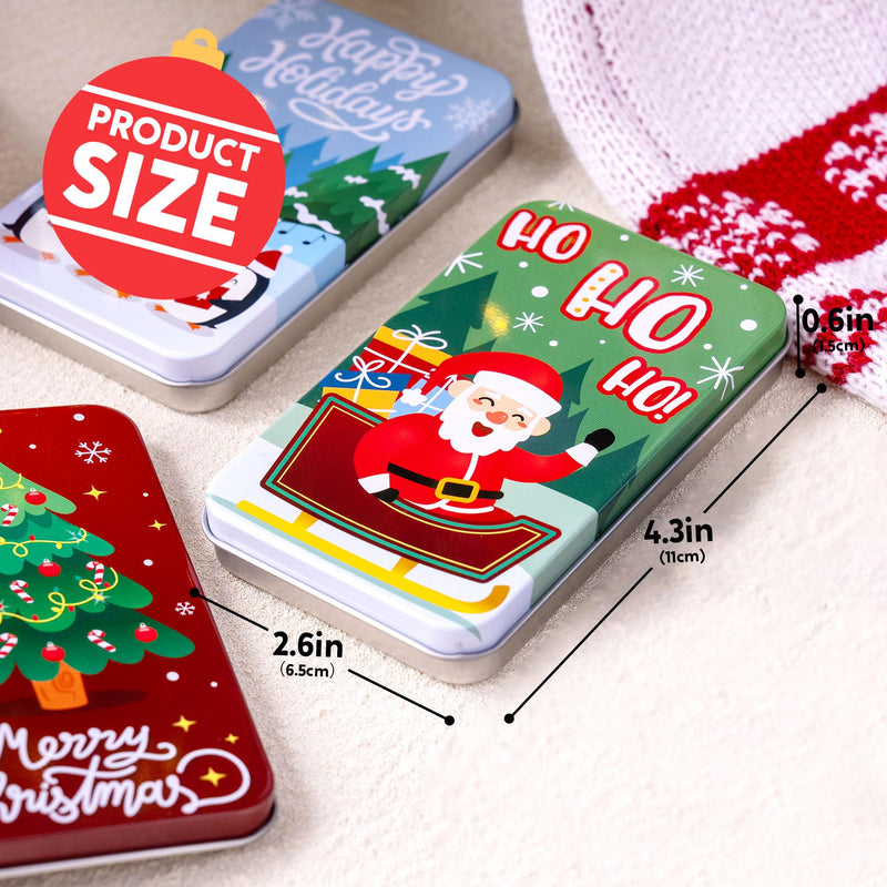 JOYIN 6PCS Present Card Holder Tin Boxes