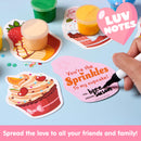 30 Pcs Valentines Day Multi Colored Butter Slime Set with Rubber Slices & Dessert Cards
