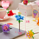 24 Pcs Valentines Day Flower Bouquet Building Blocks with Cards