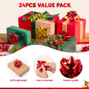 24 PCS Christmas Wrap Gift Bows