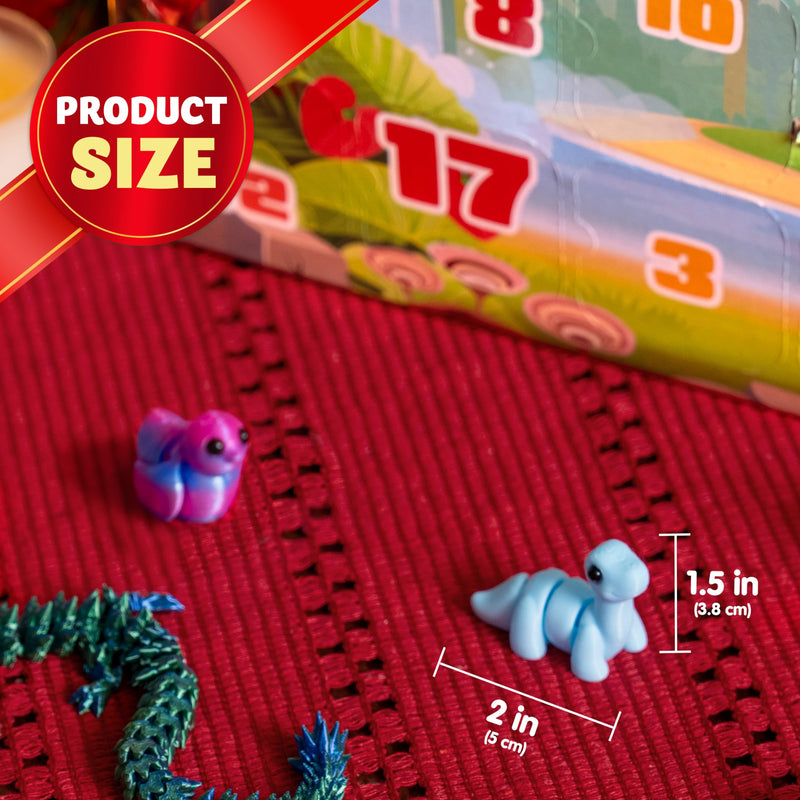 24 Pcs Christmas Advent Calendar 3D Printed Toys