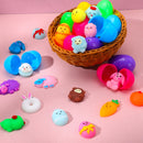 48 Pcs Easter Prefilled Eggs with Mochi Squishy Toys