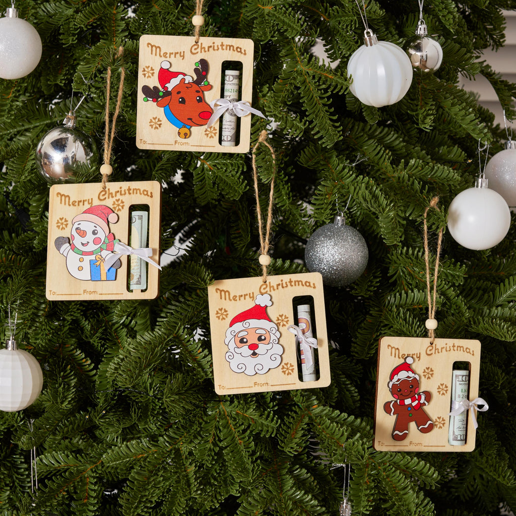 money holder tree ornaments 8 Pcs Christmas Money Holders for Cash Ornaments, Card Holder Display