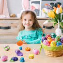 24 Pcs Easter Prefilled Eggs with Foam Squishy Toy