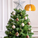 15 Pcs Christmas Velvet Ball Ornaments Set, 2.36'' Green Brown Neutral