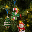 12 Pcs Christmas Diamond Art Ornaments Kit, 5D DIY Craft with Keychains for Kids