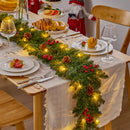 9FT Artificial Christmas Garland with Pine Cones and Red Berries