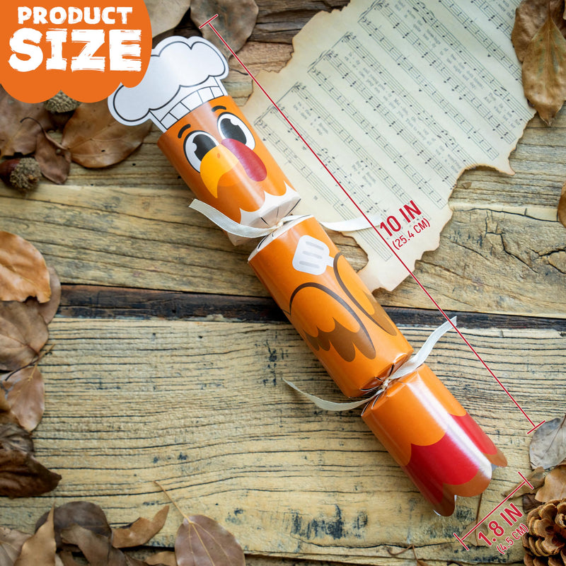 8 Pack Turkey Thanksgiving No Snap Party Favor