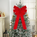 1PCS Extra Large Red Velvet Bow for Christmas 35" x 18"