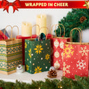 24PCS Christmas Kraft Bags Holiday Paper Goody Gift Bags