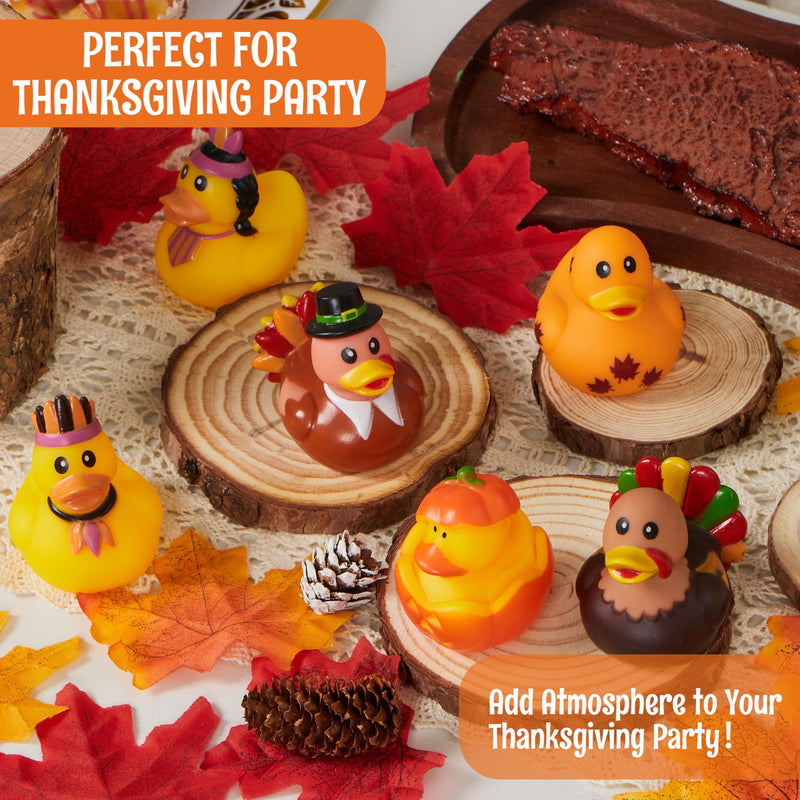 18PCS Thanksgiving Rubber Ducks for Boys Girls Kids & Toddlers