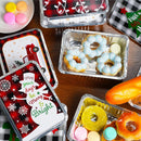 24 Pieces Christmas Foil Containers with Lids