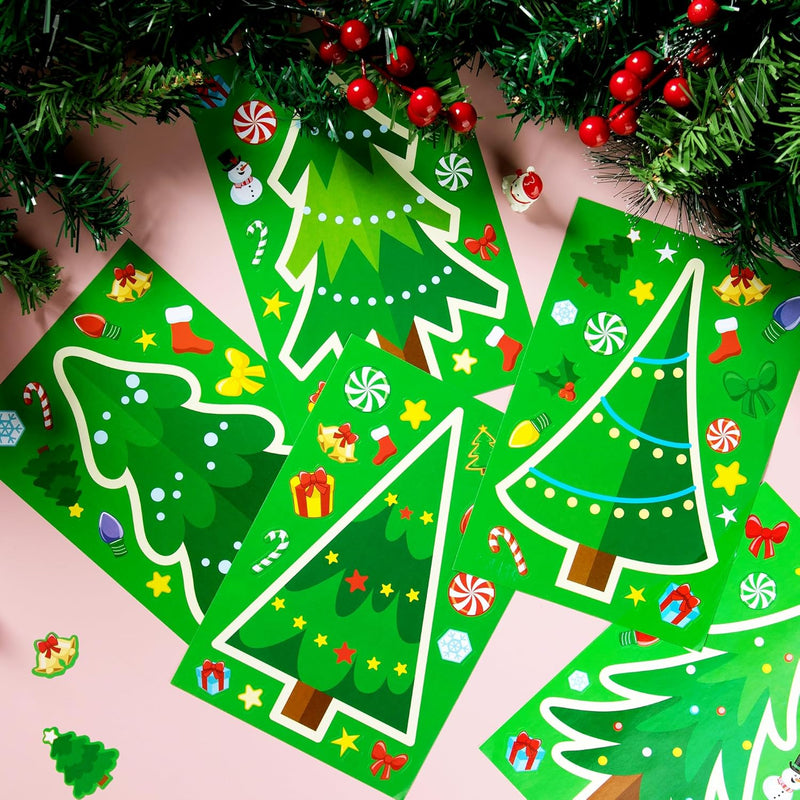 24 Pcs Christmas Tree Stickers, Make Your Own Christmas Tree Stickers Sheets