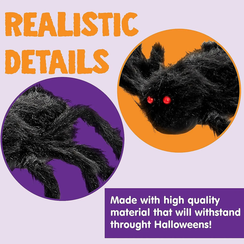 6.5ft Hairy Black Giant Spider