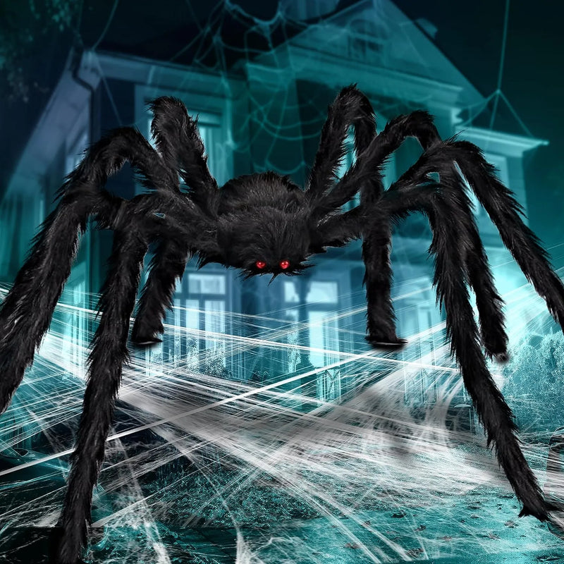 6.5ft Hairy Black Giant Spider