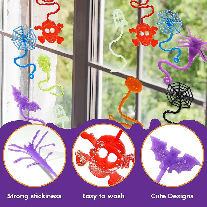 60 Pcs Halloween Stretchy Sticky Toys Bulk for Kids Gift