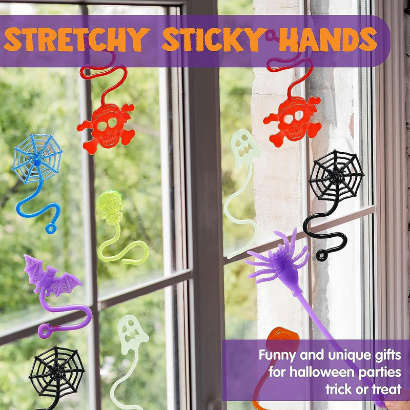 60 Pcs Halloween Stretchy Sticky Toys Bulk for Kids Gift