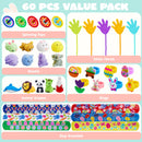 60Pcs Prefilled Pastel Eggs with Assorted Toys, Stuffed Eggs for Easter Egg Hunt
