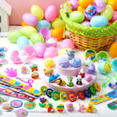60Pcs Prefilled Pastel Eggs with Assorted Toys, Stuffed Eggs for Easter Egg Hunt