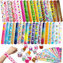 60Pcs Slap Bracelets, 36 Designs
