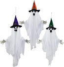 24.8in White Ghost with Colored Hats, 3 Pack