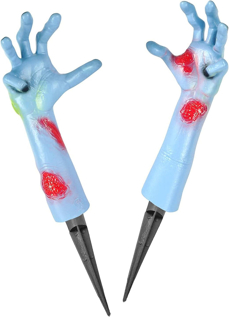 Zombie Hands with Lawn Stakes