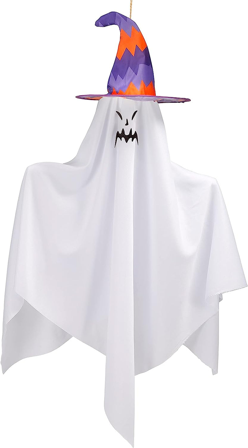 27.5" Hanging Ghost with Witch Hat, 3 Pack