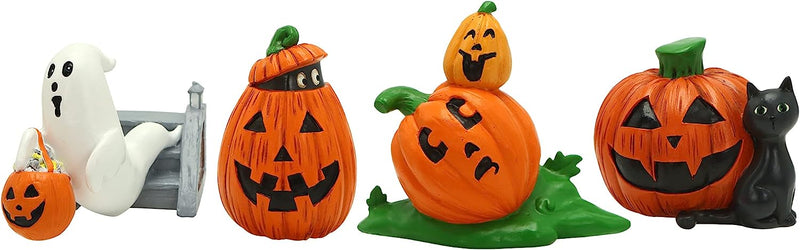 Pumpkin Miniature Figurine Decorations, 5 Pcs