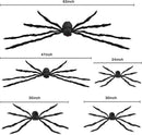 6 Pack Halloween Realistic Hairy Spiders Set