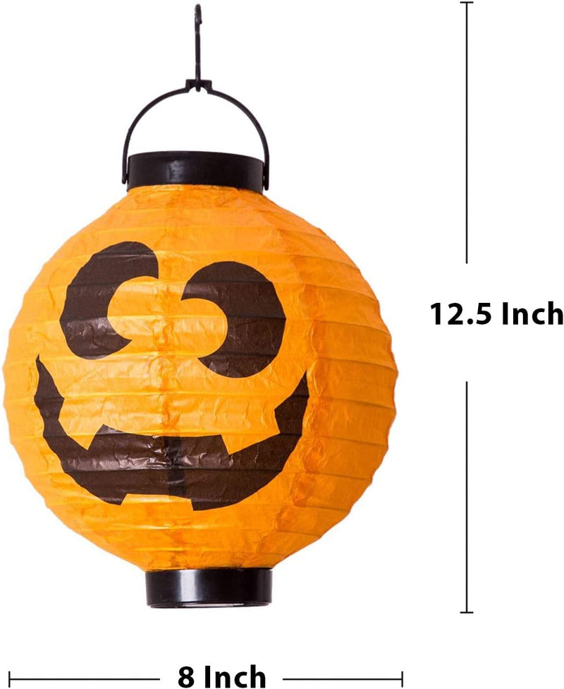 12.5" Paper Lanterns for Halloween, 8 Pack