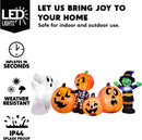 Joiedomi 8 Ft Inflatable Halloween Witch Ghost Skeleton Set with LED Lights