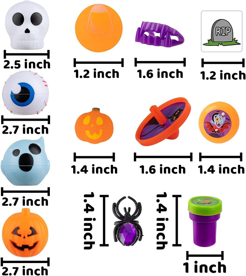 Halloween Toys Container with Prizes, 36 Pack