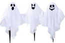 3 Pcs Halloween Light-up Ghost Yard Stake Decorations