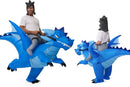 JOYIN Inflatable Ice Dragon Costume - Blue Ride-On Blow Up Halloween Suit