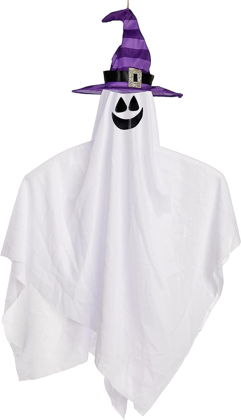Hanging Ghost with Colorful Hat, 4 Pack