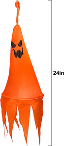 24in Light-up Hanging Ghost, 8 Pack