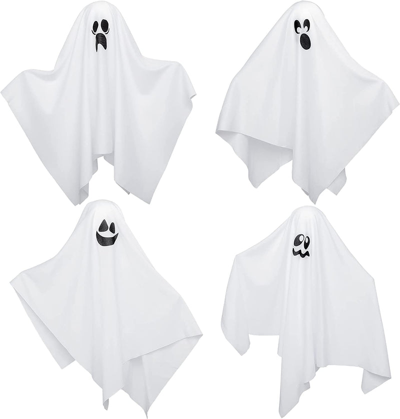 Halloween White Ghost, 4 Pcs