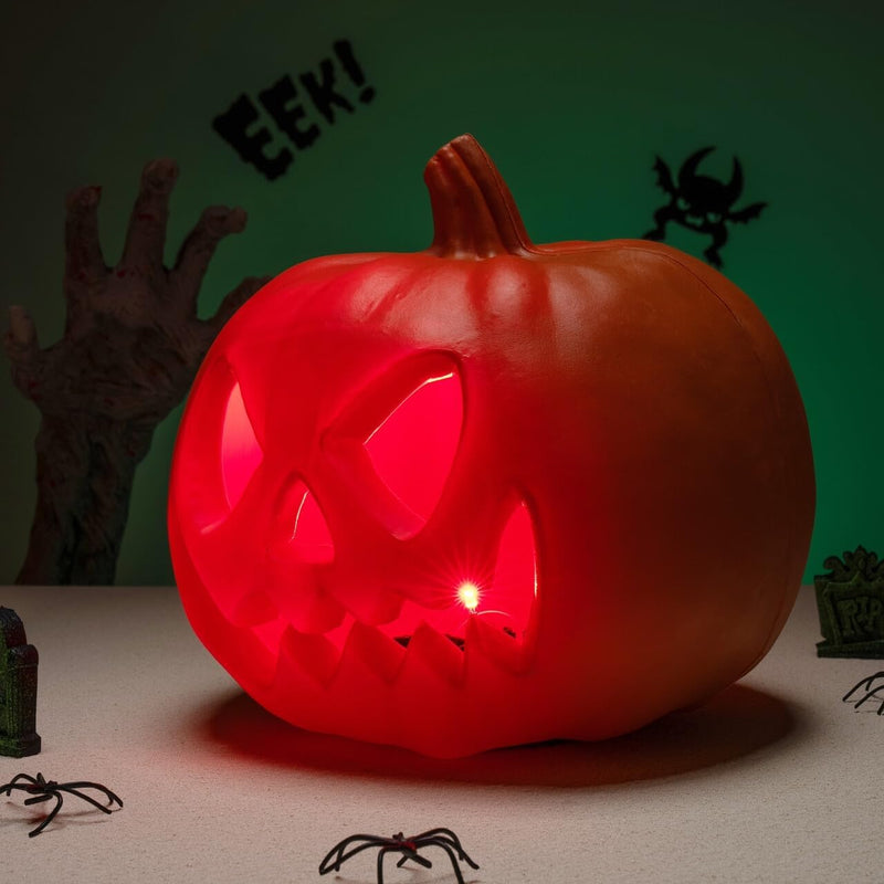 Light Up Plastic Pumpkins Halloween Decorations