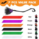 JOYIN 55" Witch Broom with Ribbons - Halloween Costume & Decor Prop