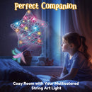 63Pcs 3D String Art Kit with 30 LED Bulbs & 6 Balloons