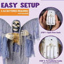 63in Halloween Standing Grim Reaper with Wings & Light-Up Eyes