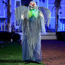 63in Halloween Standing Grim Reaper with Wings & Light-Up Eyes